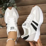 Women Casual Lace Up Sneakers Spring Autumn Thick Sole Comfortable Shoes - Image 2