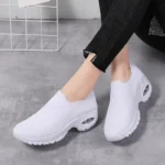 Women Summer Fashion Casual Sport Wedge Platform Breathable Sneakers - Image 5