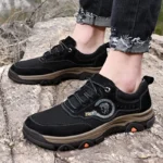 Men Leather Casual Sneakers Comfortable Vulcanized Walking Trekking Shoes
