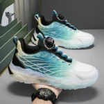 Men Breathable Sports Shoes Lightweight Woven Running and Training Sneakers - Image 4