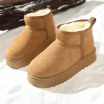 Women Winter Boots Sheepskin Wool Low Cut Warm Fur Snow Shoes - Image 2