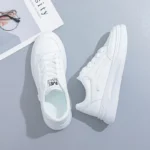 Women Walking Sneakers PU Leather Lace Up Breathable Casual Shoes - Image 5
