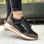 Women Vulcanized Sneakers Lace Up Comfortable Plus Size Casual Shoes - Image 4