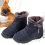 Women Winter Snow Boots Waterproof Warm Fur Flat Casual Cotton Shoes - Image 4