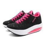 Women Casual Sports Sneakers Breathable Wedge Heel Thick Sole Shoes - Image 7