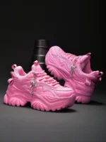 Women Casual Vulcanized Sneakers Platform High Heels Halloween Punk Shoes