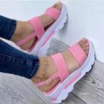 Women Summer Wedge Sandals Low Platform Heeled Casual Fashion Shoes - Image 3