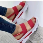 Women Summer Wedge Sandals Low Platform Heeled Casual Fashion Shoes - Image 5