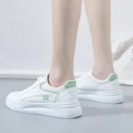 Women Walking Sneakers PU Leather Lace Up Breathable Casual Shoes - Image 6