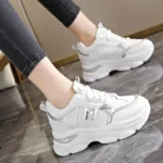 Women Thick Soled Sports Shoes Lightweight Casual Height Increasing Sneakers