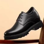 Men Cowhide Thick Sole Height Increasing Casual Formal Office Shoes - Image 4