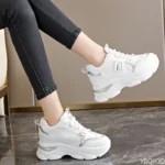 Women Thick Soled Sports Shoes Lightweight Casual Height Increasing Sneakers - Image 3