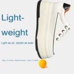 Women Genuine Leather Platform Sneakers 9cm Comfortable Vulcanized Casual Shoes - Image 5