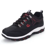 Men Leather Casual Sneakers Lightweight Walking Tennis Shoes for All Seasons - Image 2
