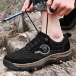 Men Leather Casual Sneakers Comfortable Vulcanized Walking Trekking Shoes - Image 6