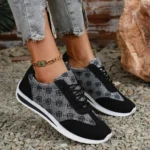 Women Breathable Casual Shoes Thick Sole Round Toe Fashion Sneakers - Image 5