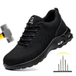 Men and Women Air Cushion Safety Shoes Steel Toe Work Sneakers - Image 2