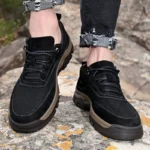 Men Leather Casual Sneakers Comfortable Vulcanized Walking Trekking Shoes - Image 5